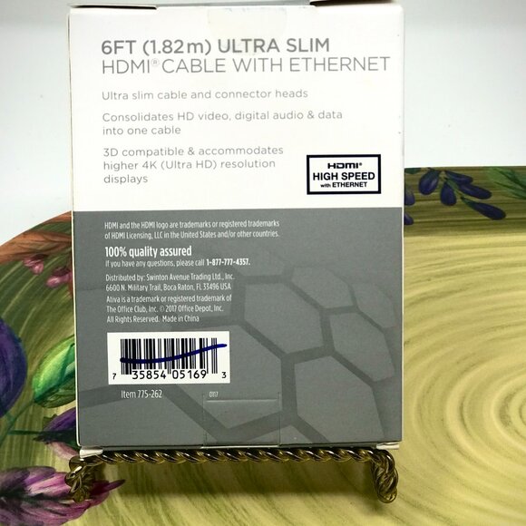 HDMI Cable - ATIVA 6ft Ultra-Slim- Brand New - Picture 4 of 4